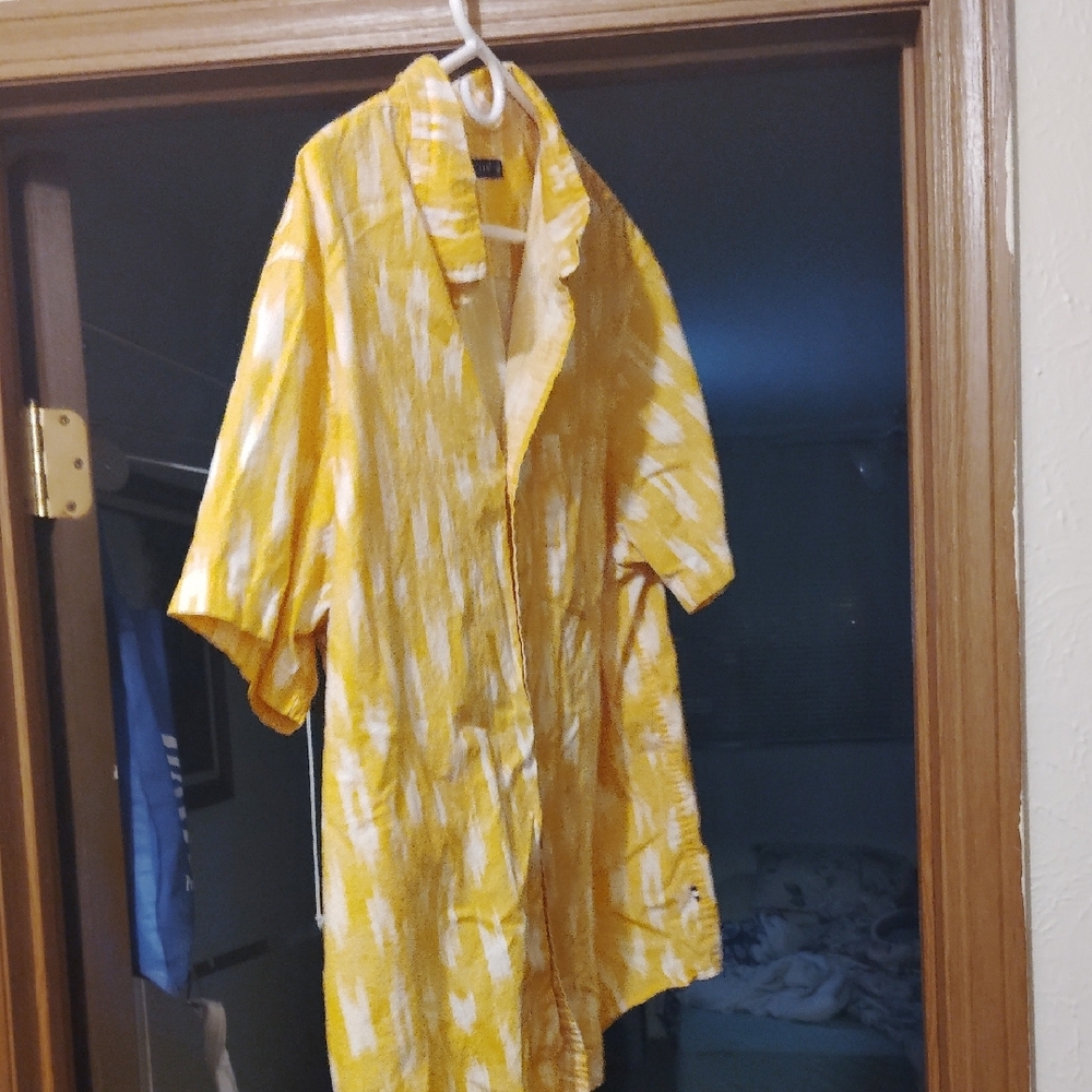 Yellow Patterned Men's Shirt